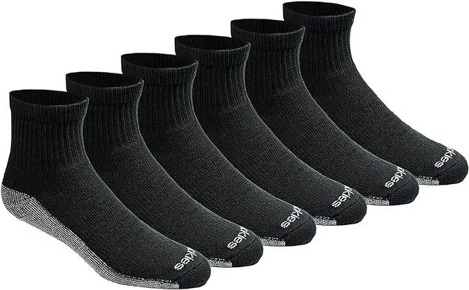 Dickies Men's Dri-tech Moisture Control Quarter Socks (6 Pairs)