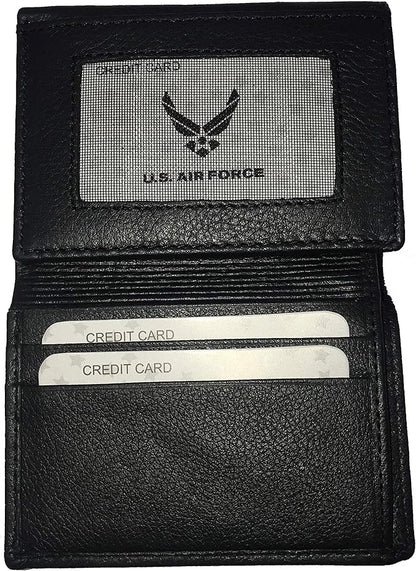 U.S. Military Embossed Leather Wallets Black