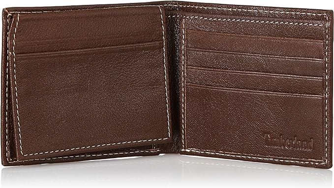 Timberland Men's Leather Wallet with Attached Flip Pocket