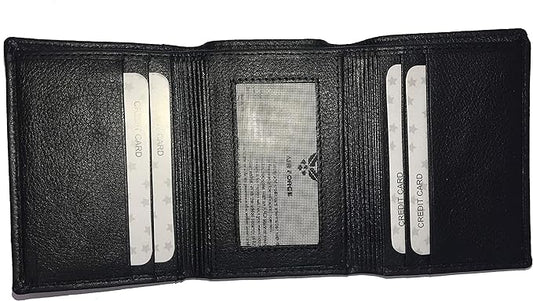 U.S. Military Embossed Leather Wallets Black