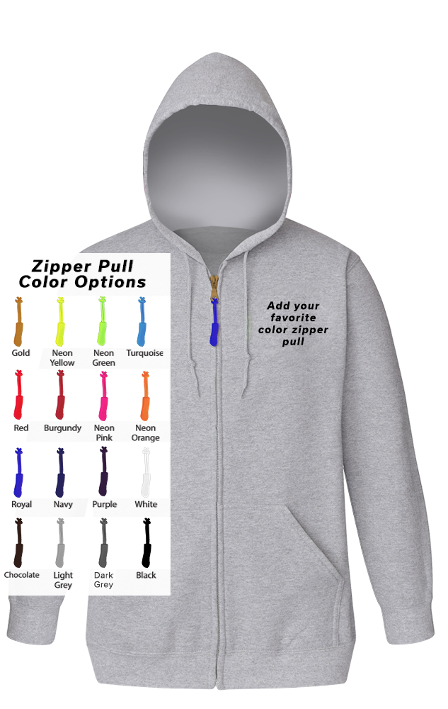 Blue Generation Custom Zipper Pull Zip Front Hoodie-BG9302ZB