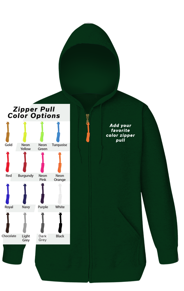 Blue Generation Custom Zipper Pull Zip Front Hoodie-BG9302ZB