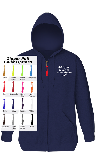 Blue Generation Custom Zipper Pull Zip Front Hoodie-BG9302ZB