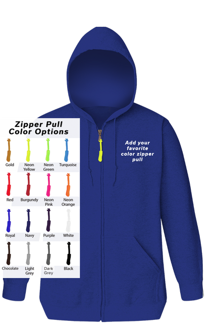 Blue Generation Custom Zipper Pull Zip Front Hoodie-BG9302ZB