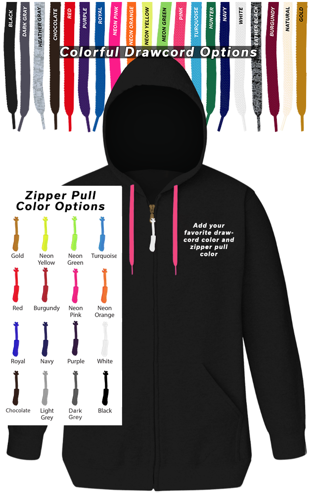 Blue Generation Custom Drawcord & Zipper Pull Hoodie-BG9302ZC