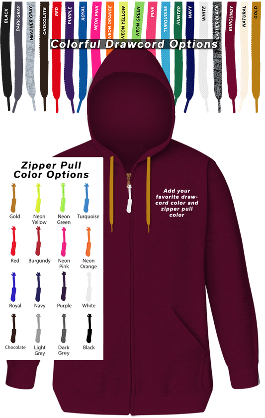 Blue Generation Custom Drawcord & Zipper Pull Hoodie-BG9302ZC