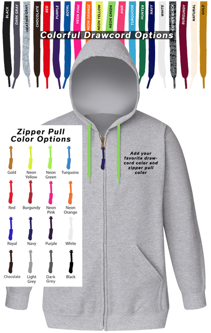 Blue Generation Custom Drawcord & Zipper Pull Hoodie-BG9302ZC