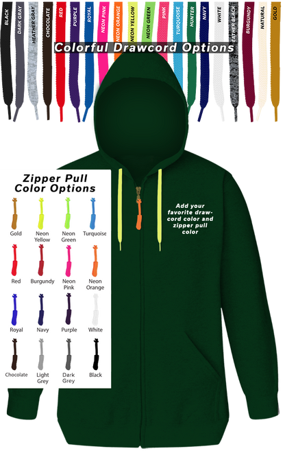 Blue Generation Custom Drawcord & Zipper Pull Hoodie-BG9302ZC