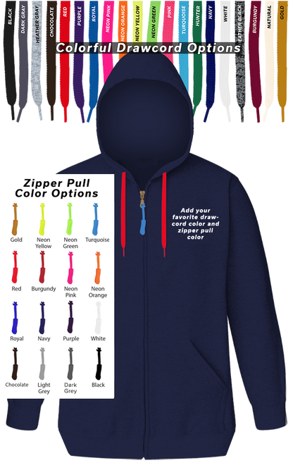 Blue Generation Custom Drawcord & Zipper Pull Hoodie-BG9302ZC