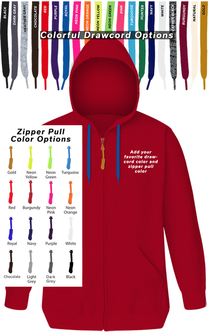 Blue Generation Custom Drawcord & Zipper Pull Hoodie-BG9302ZC