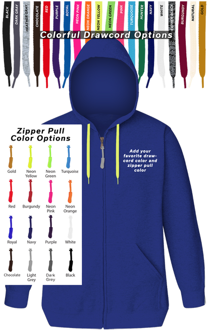 Blue Generation Custom Drawcord & Zipper Pull Hoodie-BG9302ZC