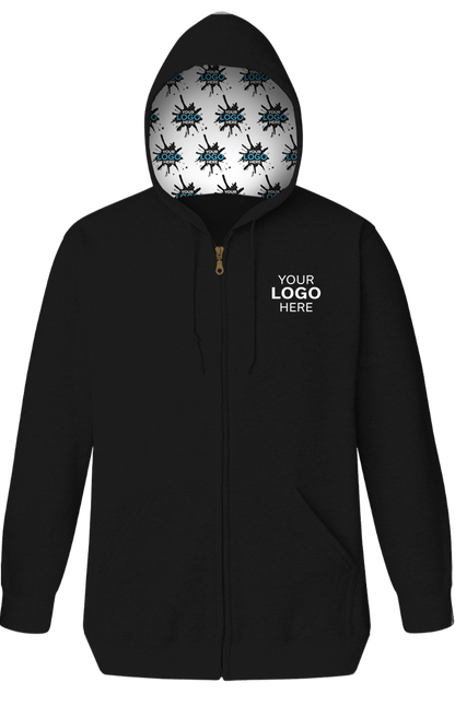 Blue Generation Your Logo Here Adult Fleece Zip Front Hoodie-BG9302ZH