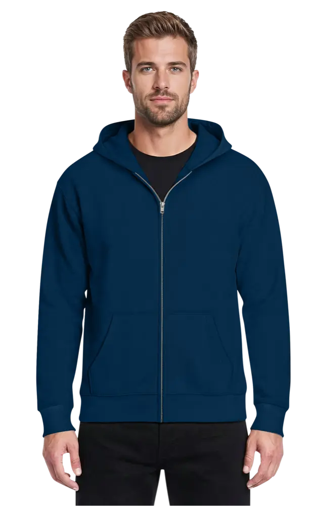 Blue Generation Adult Zip Front Hoodie-BG9304Z
