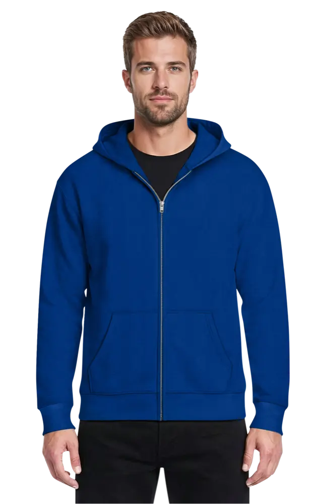 Blue Generation Adult Zip Front Hoodie-BG9304Z