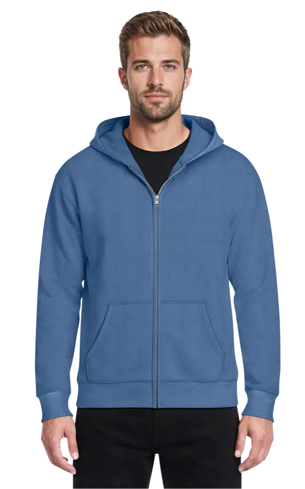 Blue Generation Adult Zip Front Hoodie-BG9304Z