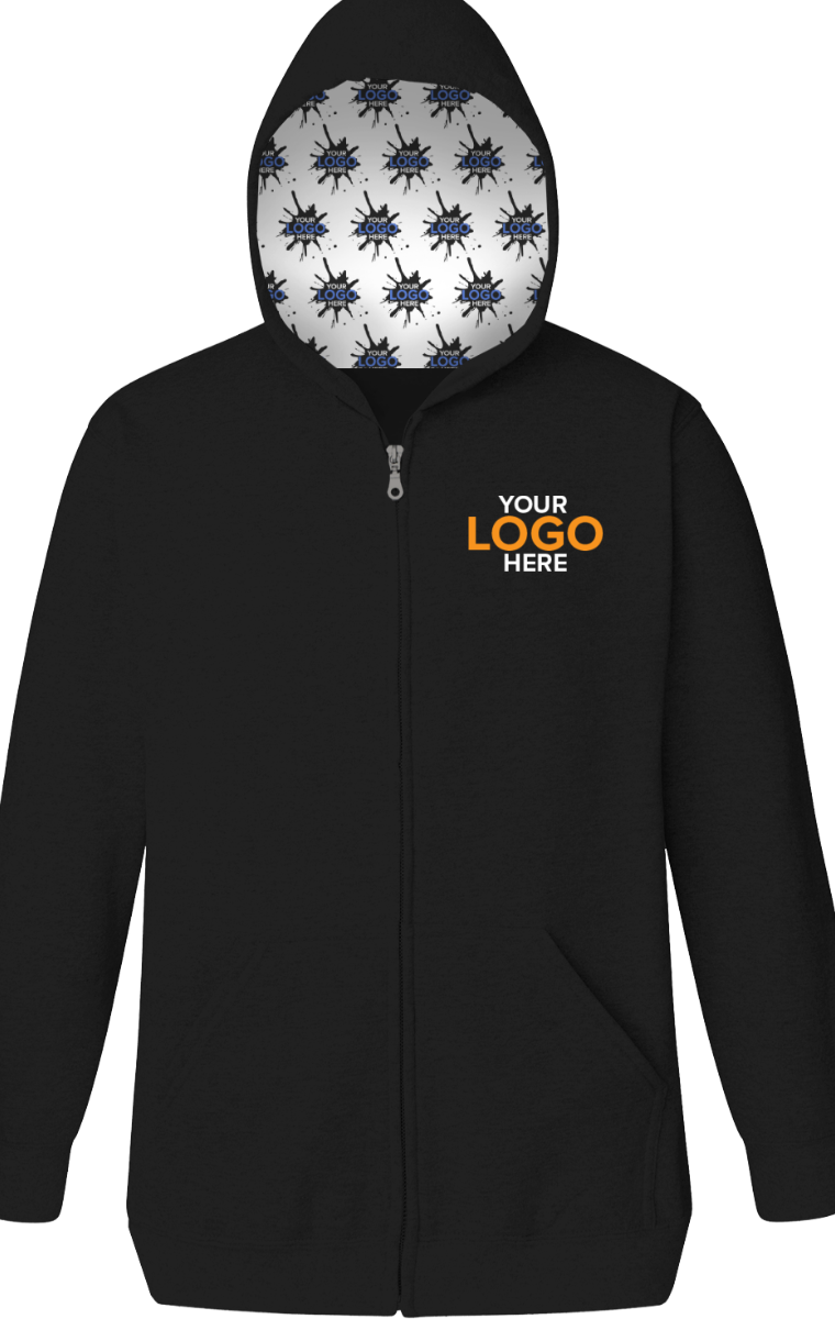 Blue Generation Your Logo Here Adult Zip Front Hoodie-BG9304ZH