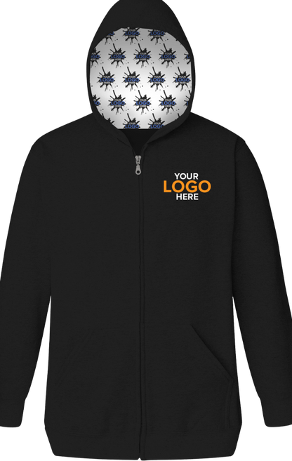 Blue Generation Your Logo Here Adult Zip Front Hoodie-BG9304ZH