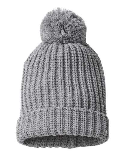 Richardson - Chunky Cable with Cuff & Pom Beanie - 143R