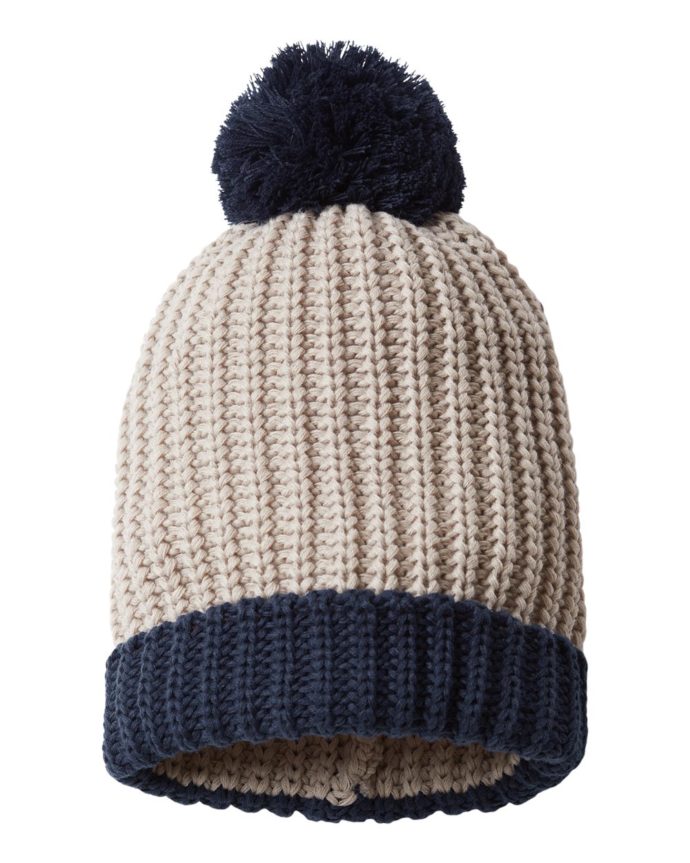 Richardson - Chunky Cable with Cuff & Pom Beanie - 143R