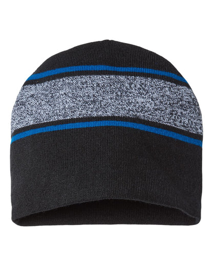 CAP AMERICA - USA-Made Variegated Striped Beanie - RKV9