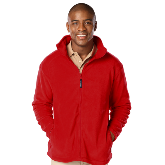 Blue Generation Men's Micro Fleece Full Zip Jacket - BG9951C - Polar Red (3XL, 4XL, 5XL, 6XL)