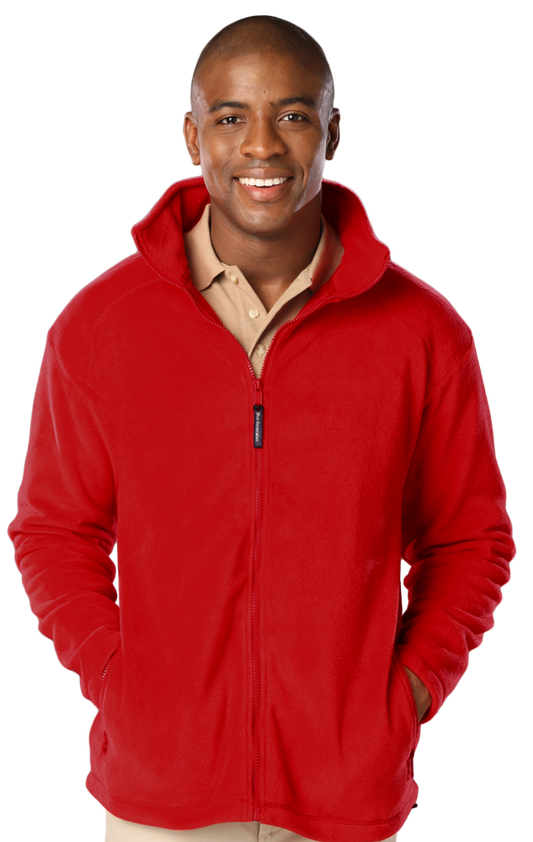 Blue Generation Men's Micro Fleece Full Zip Jacket-BG9951C- Clearance - Polar Red -3X-4X -5X -6X-6X (Copy)