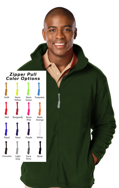 Blue Generation Custom Zipper Pull Polar Fleece Jacket-BG9951B