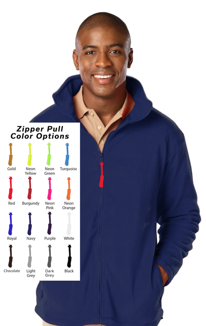 Blue Generation Custom Zipper Pull Polar Fleece Jacket-BG9951B