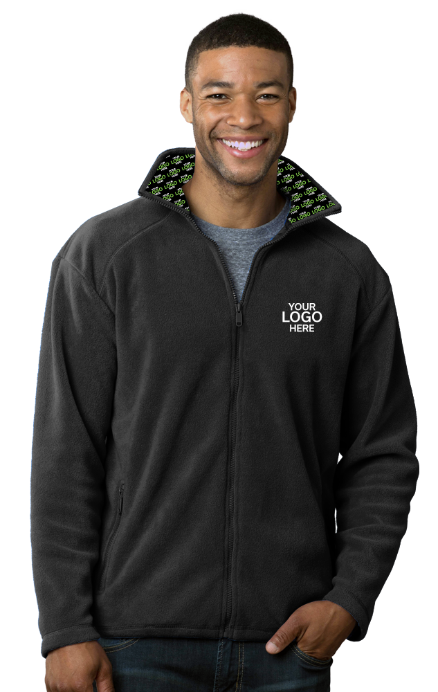 Blue Generation Your Logo Here Mens Micro Fleece Full Zip Jacket-BG9951H