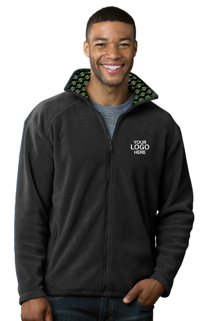 Blue Generation Your Logo Here Mens Micro Fleece Full Zip Jacket-BG9951H