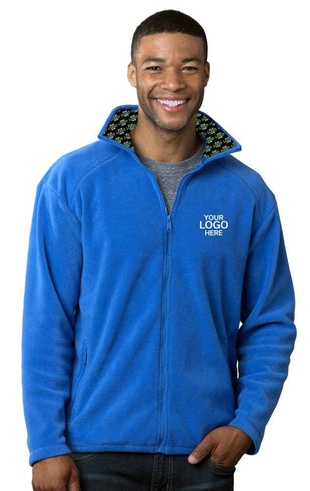 Blue Generation Your Logo Here Mens Micro Fleece Full Zip Jacket-BG9951H