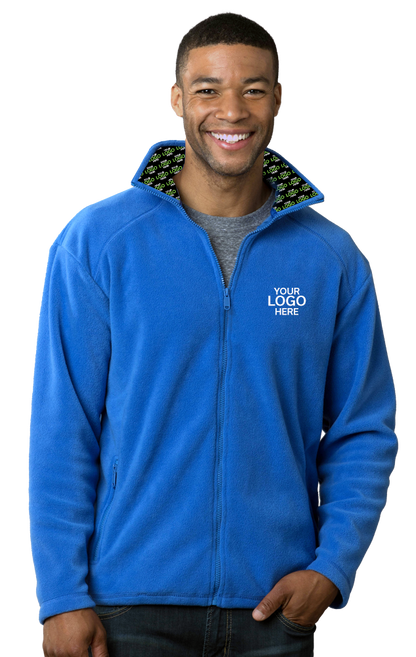 Blue Generation Your Logo Here Mens Micro Fleece Full Zip Jacket-BG9951H