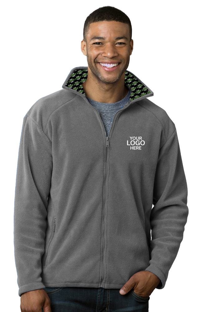 Blue Generation Your Logo Here Mens Micro Fleece Full Zip Jacket-BG9951H
