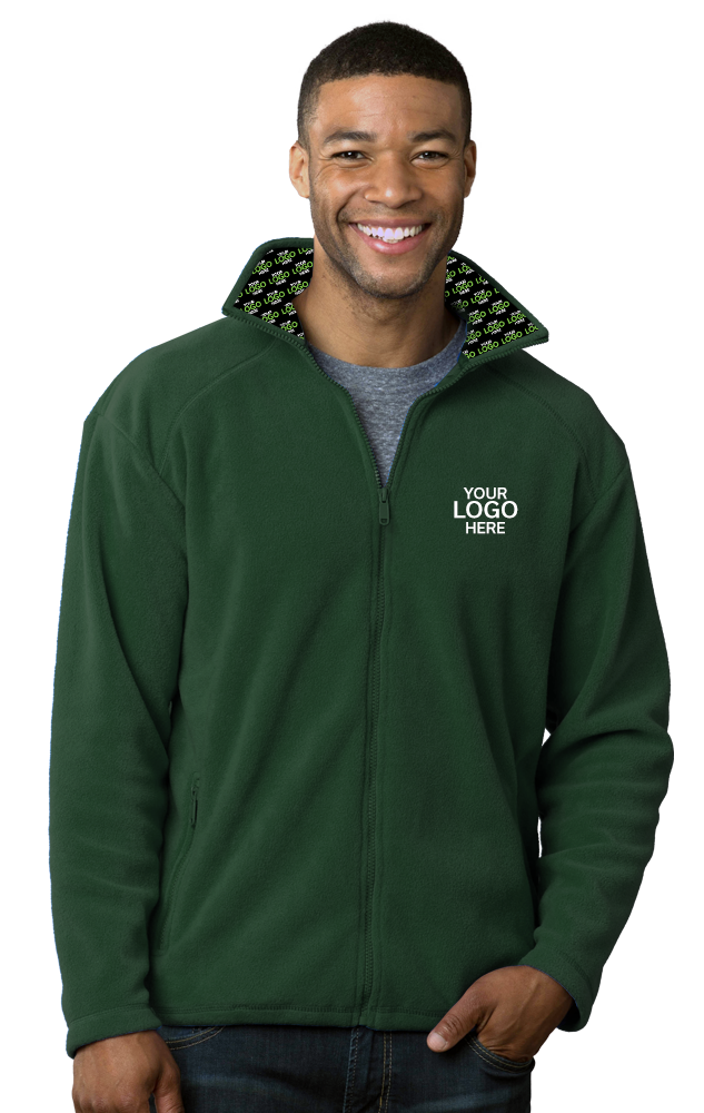 Blue Generation Your Logo Here Mens Micro Fleece Full Zip Jacket-BG9951H