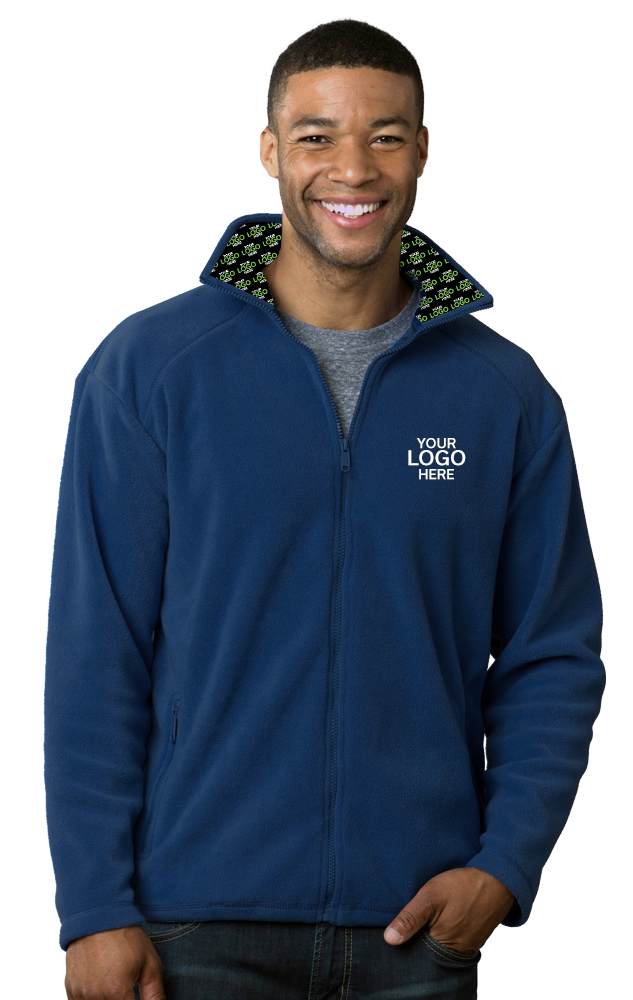 Blue Generation Your Logo Here Mens Micro Fleece Full Zip Jacket-BG9951H