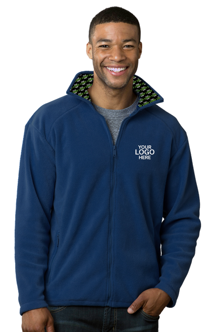 Blue Generation Your Logo Here Mens Micro Fleece Full Zip Jacket-BG9951H