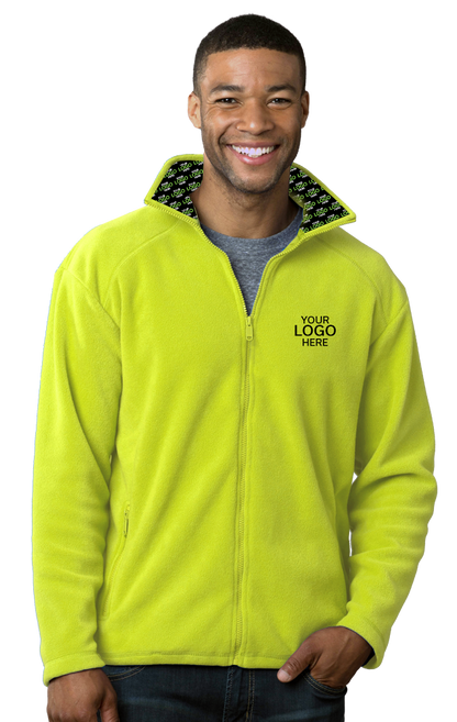 Blue Generation Your Logo Here Mens Micro Fleece Full Zip Jacket-BG9951H