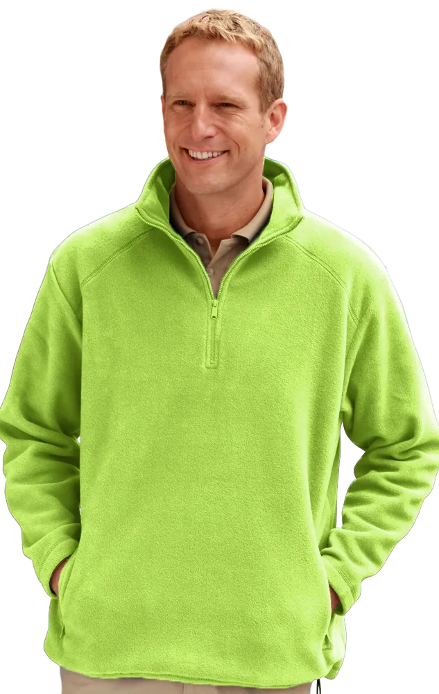 Blue Generation Adult Micro Fleece Zip Pullover-BG9952