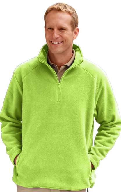 Blue Generation Adult Micro Fleece Zip Pullover-BG9952