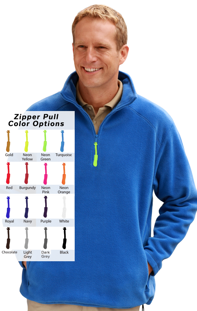 Blue Generation Custom Zipper Pull Polar Flleece Pullover-BG9952B