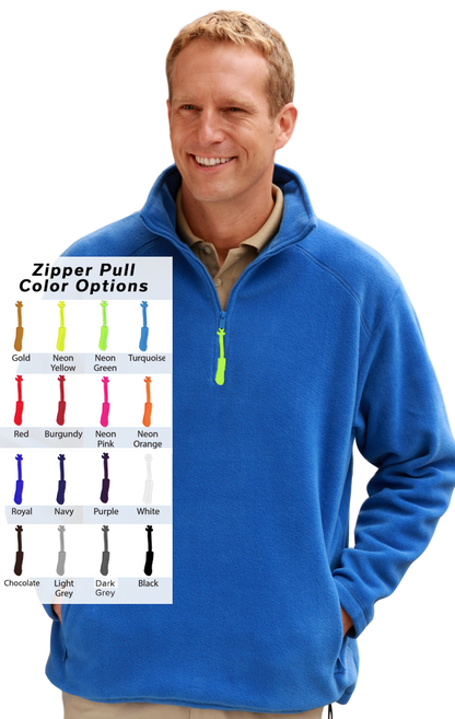 Blue Generation Custom Zipper Pull Polar Flleece Pullover-BG9952B