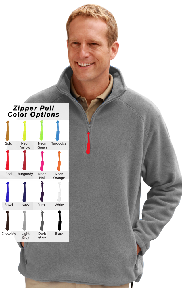 Blue Generation Custom Zipper Pull Polar Flleece Pullover-BG9952B