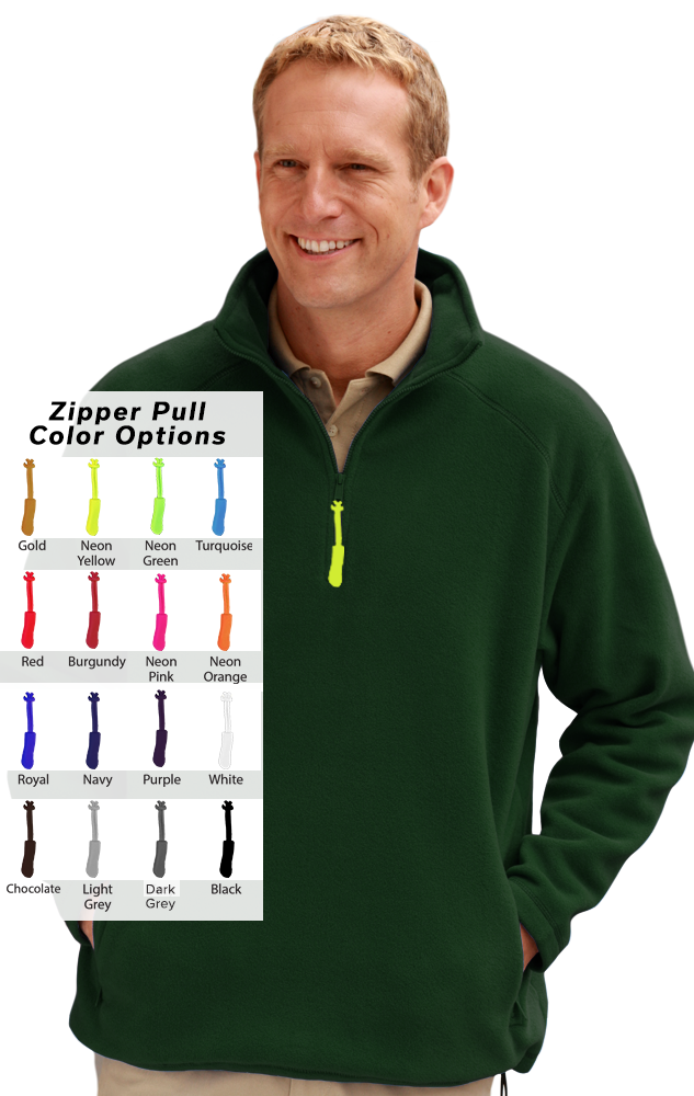 Blue Generation Custom Zipper Pull Polar Flleece Pullover-BG9952B