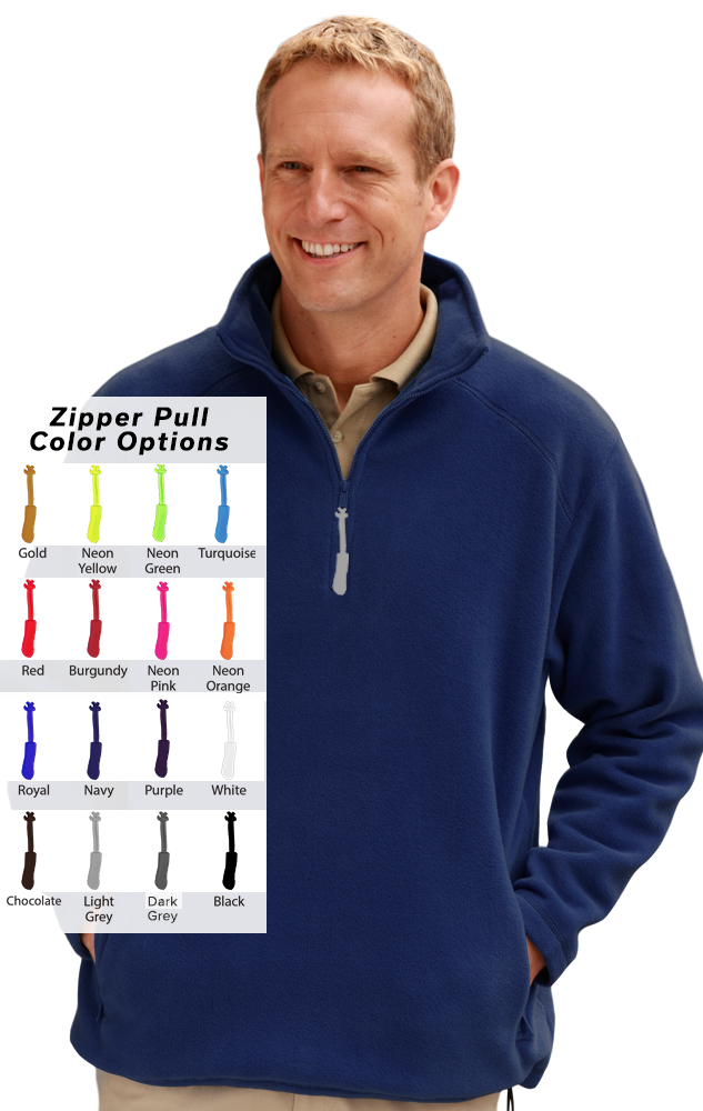 Blue Generation Custom Zipper Pull Polar Flleece Pullover-BG9952B