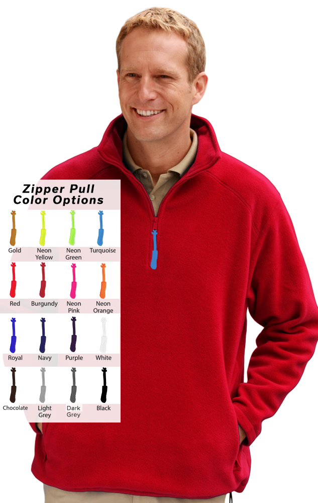 Blue Generation Custom Zipper Pull Polar Flleece Pullover-BG9952B