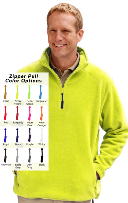 Blue Generation Custom Zipper Pull Polar Flleece Pullover-BG9952B