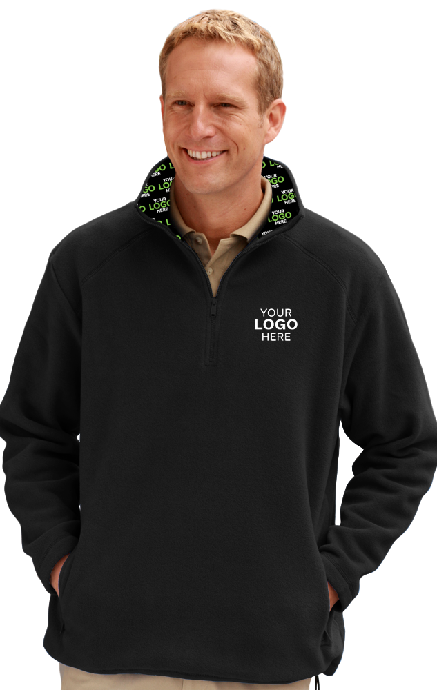 Blue Generation Your Logo Here Mens Micro Fleece Zip Pullover-BG9952H