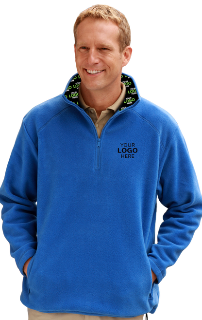 Blue Generation Your Logo Here Mens Micro Fleece Zip Pullover-BG9952H