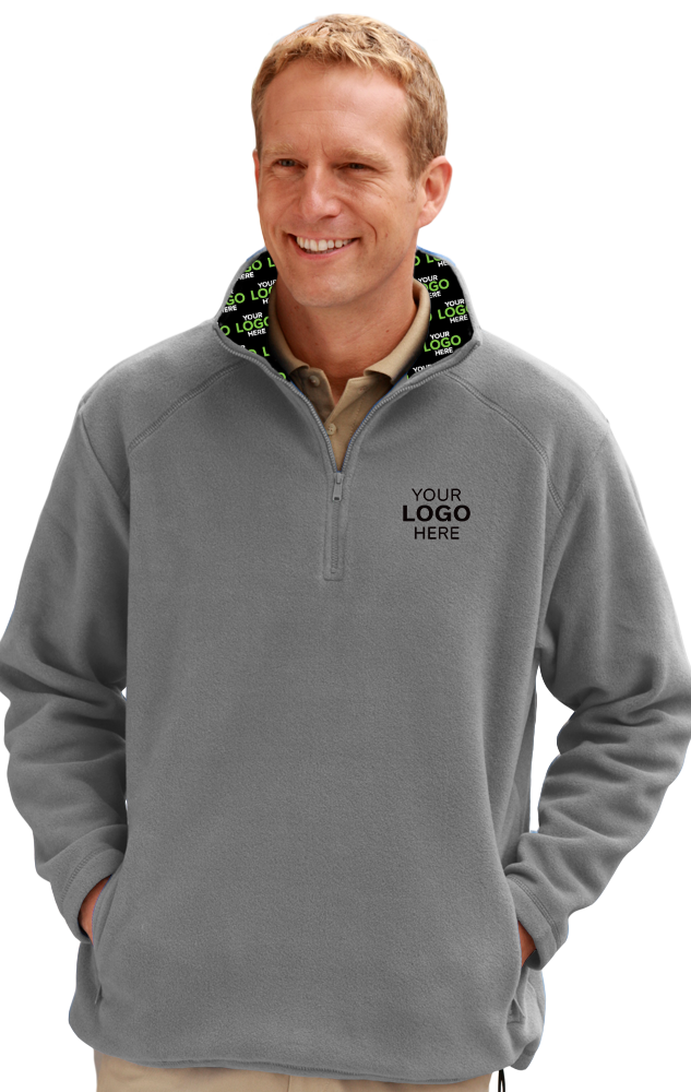 Blue Generation Your Logo Here Mens Micro Fleece Zip Pullover-BG9952H