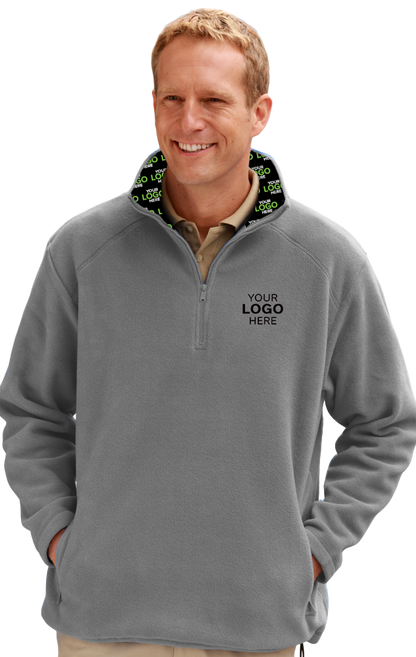 Blue Generation Your Logo Here Mens Micro Fleece Zip Pullover-BG9952H